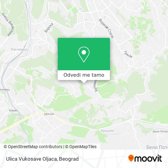 Ulica Vukosave Oljaca mapa