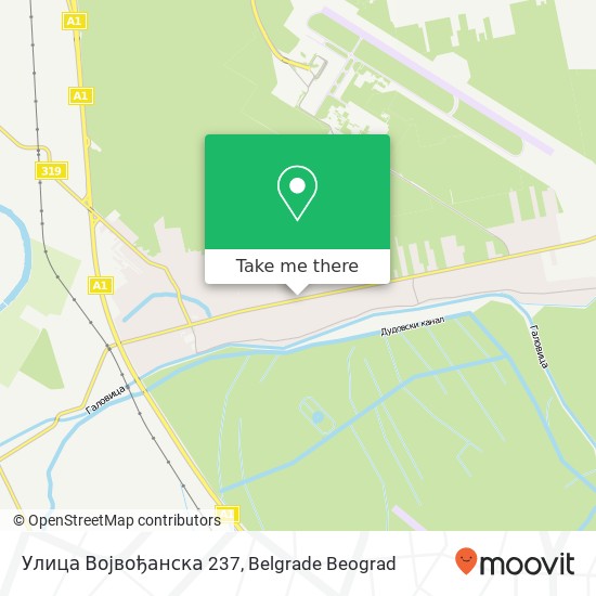 Улица Војвођанска 237 mapa