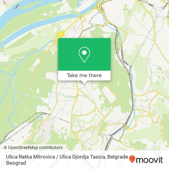 Ulica Ratka Mitrovica / Ulica Djordja Tasica mapa