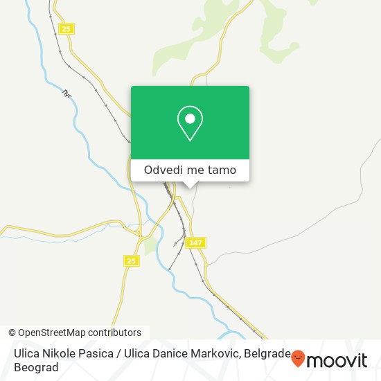 Ulica Nikole Pasica / Ulica Danice Markovic mapa