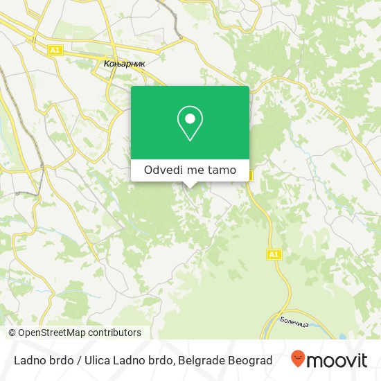 Ladno brdo / Ulica Ladno brdo mapa