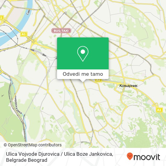 Ulica Vojvode Djurovica / Ulica Boze Jankovica mapa