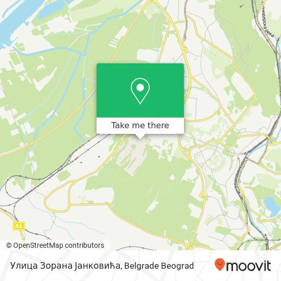 Улица Зорана Јанковића mapa