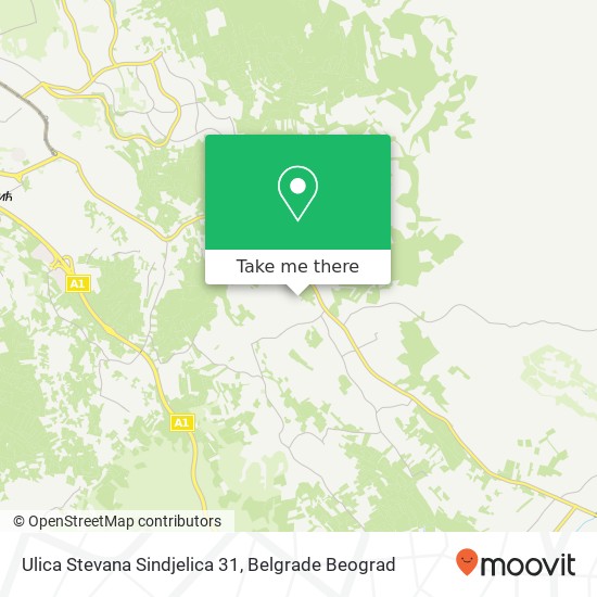 Ulica Stevana Sindjelica 31 mapa