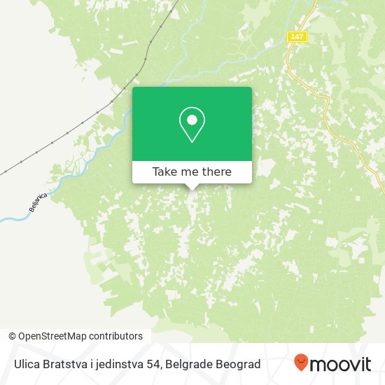 Ulica Bratstva i jedinstva 54 mapa