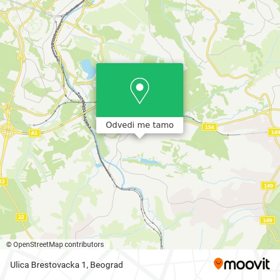 Ulica Brestovacka 1 mapa