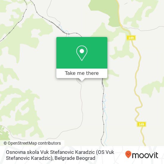 Osnovna skola Vuk Stefanovic Karadzic (OS Vuk Stefanovic Karadzic) mapa