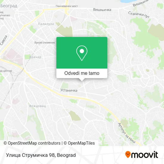 Улица Струмичка 98 mapa