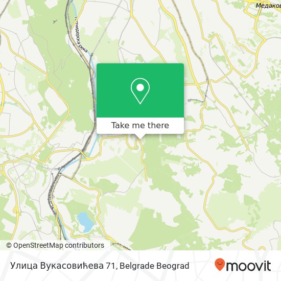 Улица Вукасовићева 71 mapa