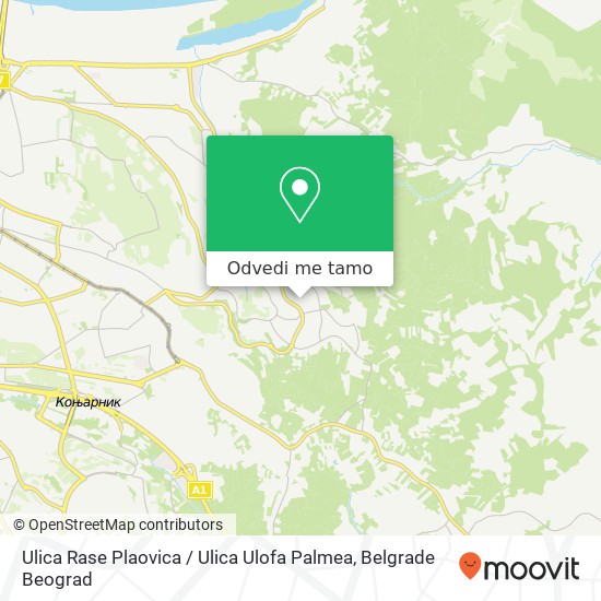 Ulica Rase Plaovica / Ulica Ulofa Palmea mapa