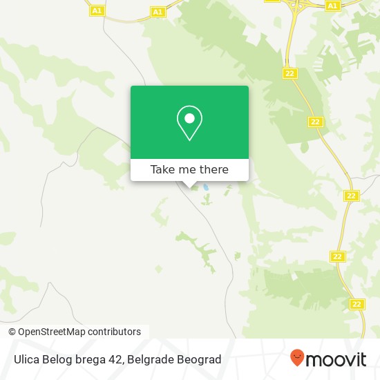 Ulica Belog brega 42 mapa