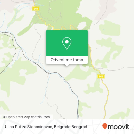 Ulica Put za Stepasinovac mapa