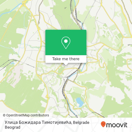 Улица Божидара Тимотијевића mapa