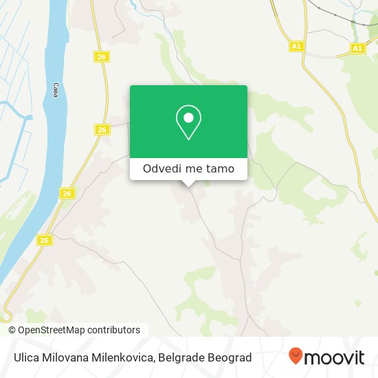 Ulica Milovana Milenkovica mapa