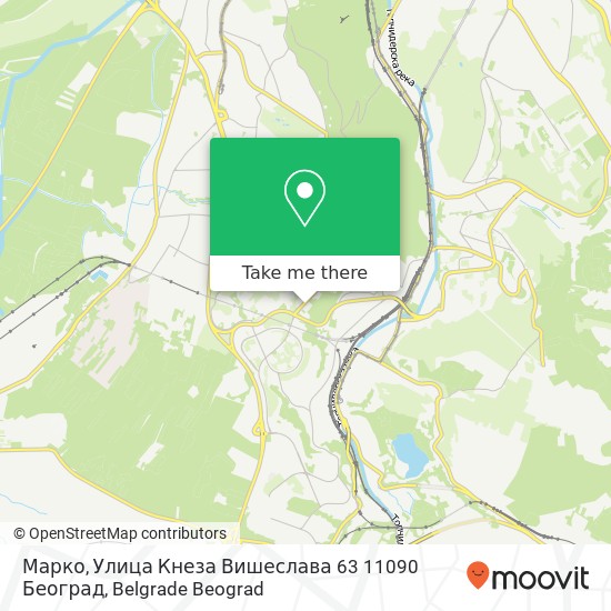 Марко, Улица Кнеза Вишеслава 63 11090 Београд mapa