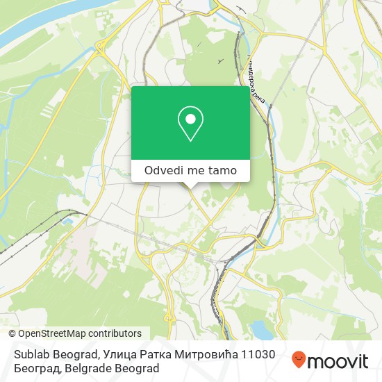 Sublab Beograd, Улица Ратка Митровића 11030 Београд mapa