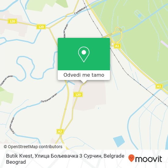 Butik Kvest, Улица Бољевачка 3 Сурчин mapa