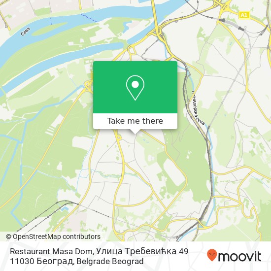 Restaurant Masa Dom, Улица Требевићка 49 11030 Београд mapa