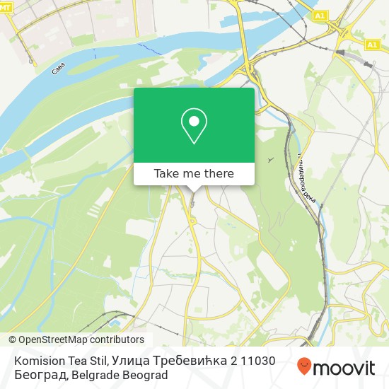 Komision Tea Stil, Улица Требевићка 2 11030 Београд mapa