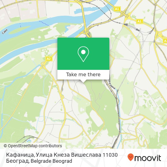 Кафаница, Улица Кнеза Вишеслава 11030 Београд mapa