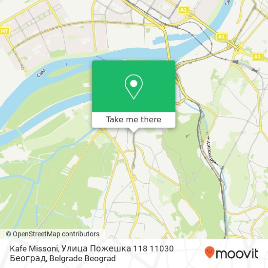 Kafe Missoni, Улица Пожешка 118 11030 Београд mapa