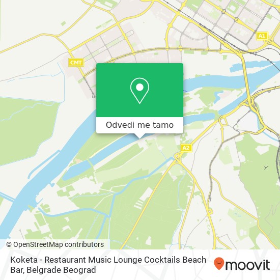 Koketa - Restaurant Music Lounge Cocktails Beach Bar, Улица Ада Циганлија 11147 Чукарица mapa