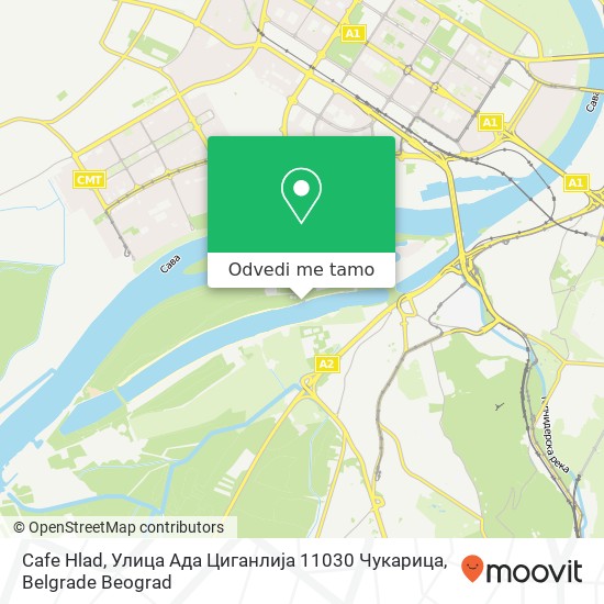 Cafe Hlad, Улица Ада Циганлија 11030 Чукарица mapa