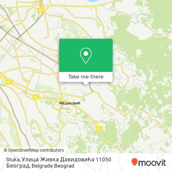Stuka, Улица Живка Давидовића 11050 Београд mapa