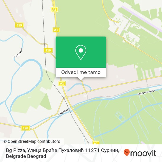 Bg Pizza, Улица Браће Пухаловић 11271 Сурчин mapa