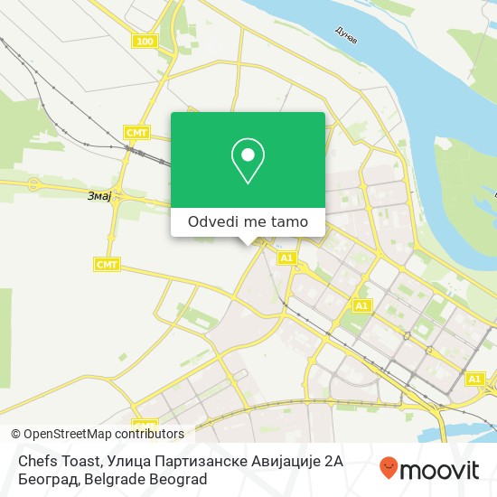 Chefs Toast, Улица Партизанске Авијације 2A Београд mapa