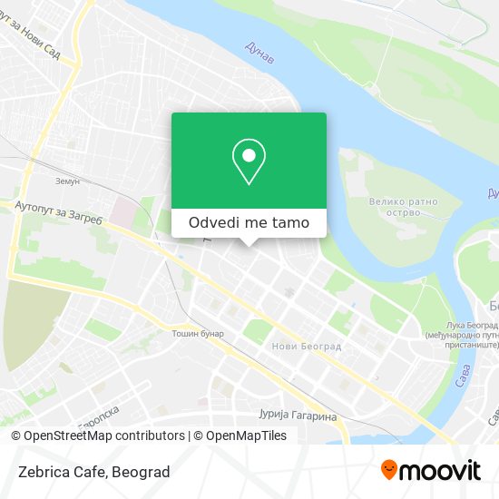 Zebrica Cafe mapa