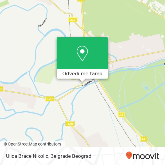 Ulica Brace Nikolic mapa