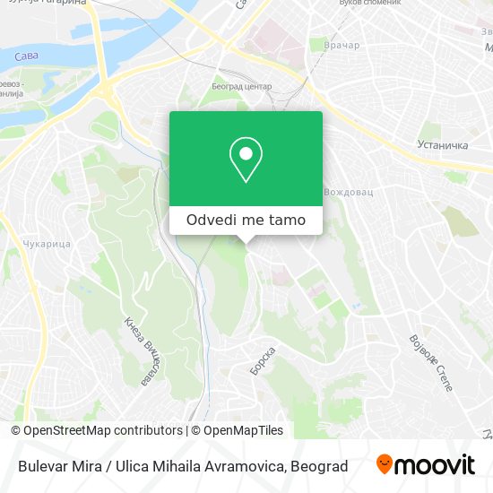 Bulevar Mira / Ulica Mihaila Avramovica mapa