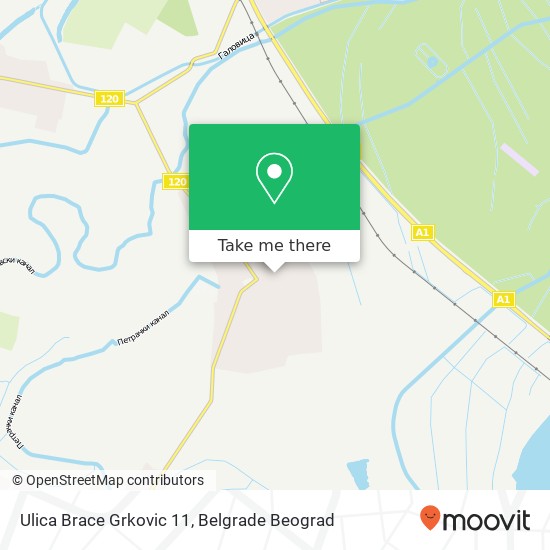 Ulica Brace Grkovic 11 mapa