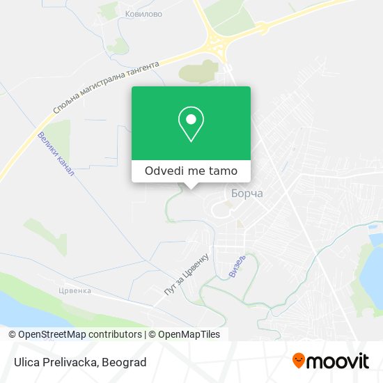 Ulica Prelivacka mapa