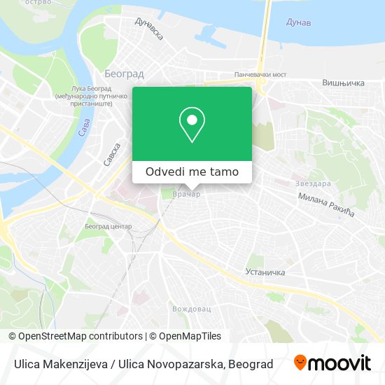 Ulica Makenzijeva / Ulica Novopazarska mapa
