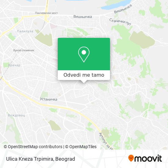 Ulica Kneza Trpimira mapa