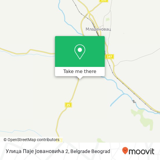 Улица Паје Јовановића 2 mapa