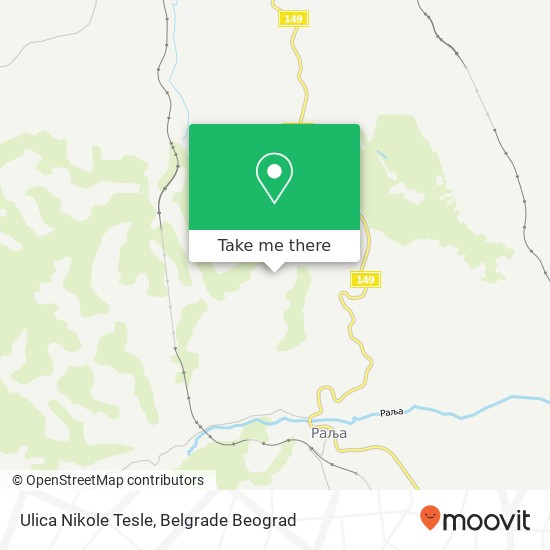 Ulica Nikole Tesle mapa