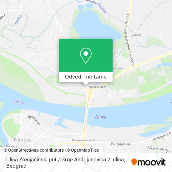 Ulica Zrenjaninski put / Grge Andrijanovica 2. ulica mapa