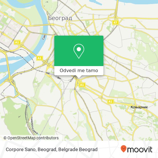 Corpore Sano, Beograd mapa