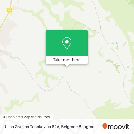 Ulica Zivojina Tabakovica 82A mapa