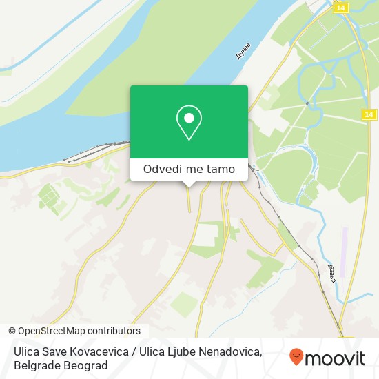 Ulica Save Kovacevica / Ulica Ljube Nenadovica mapa