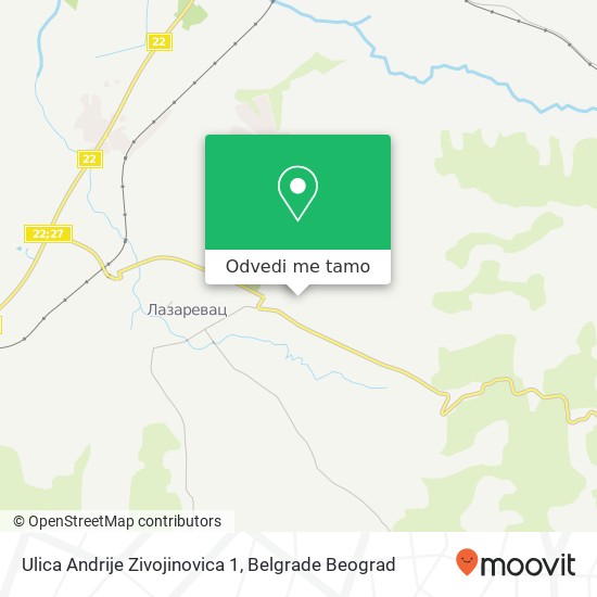 Ulica Andrije Zivojinovica 1 mapa