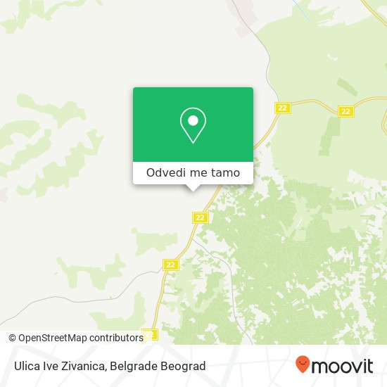 Ulica Ive Zivanica mapa