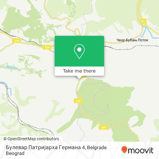 Булевар Патријарха Германа 4 mapa