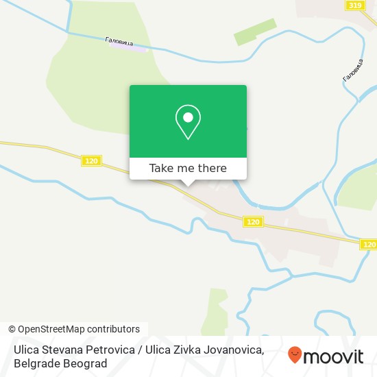 Ulica Stevana Petrovica / Ulica Zivka Jovanovica mapa