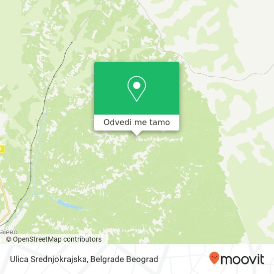 Ulica Srednjokrajska mapa