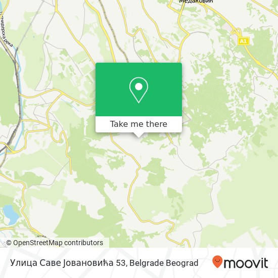 Улица Саве Јовановића 53 mapa