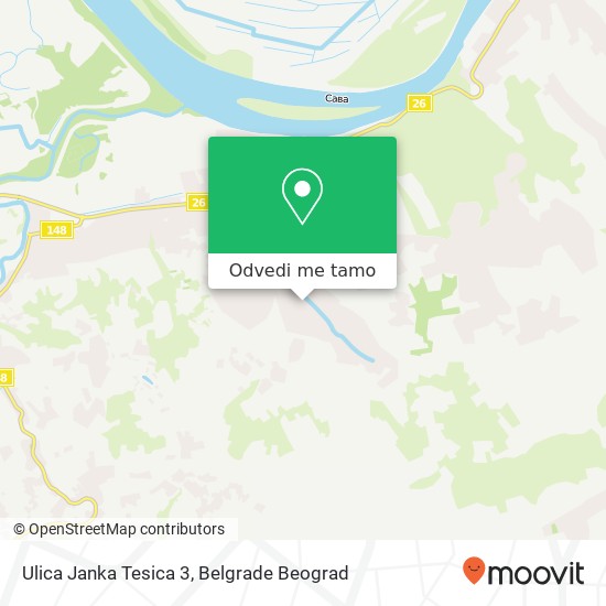 Ulica Janka Tesica 3 mapa